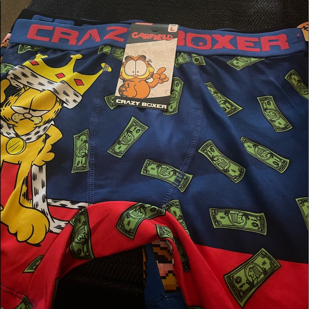 Garfield Character Crazy Boxers size Large